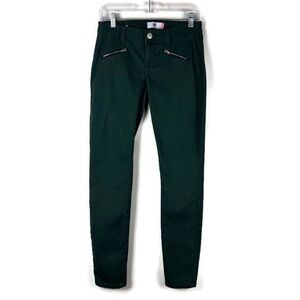 Cabi Zip Skinny Jeans in Hunter Green